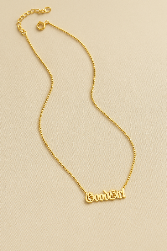 GG 14k Gold "GOODGIRL" Necklace